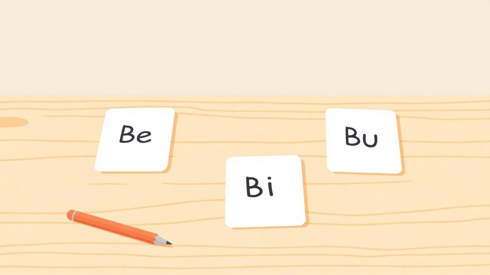 Ilustração de cartões com sílabas simples organizados em atividade de alfabetização.
